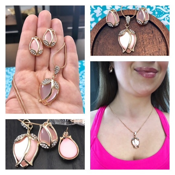 💙💎GRATEFUL💙MAKER💎💙 Jewelry - NEW!💙💎🌷PINK TULIP!🌷💎💙🌷GORGEOUS GOLDEN SET🌷